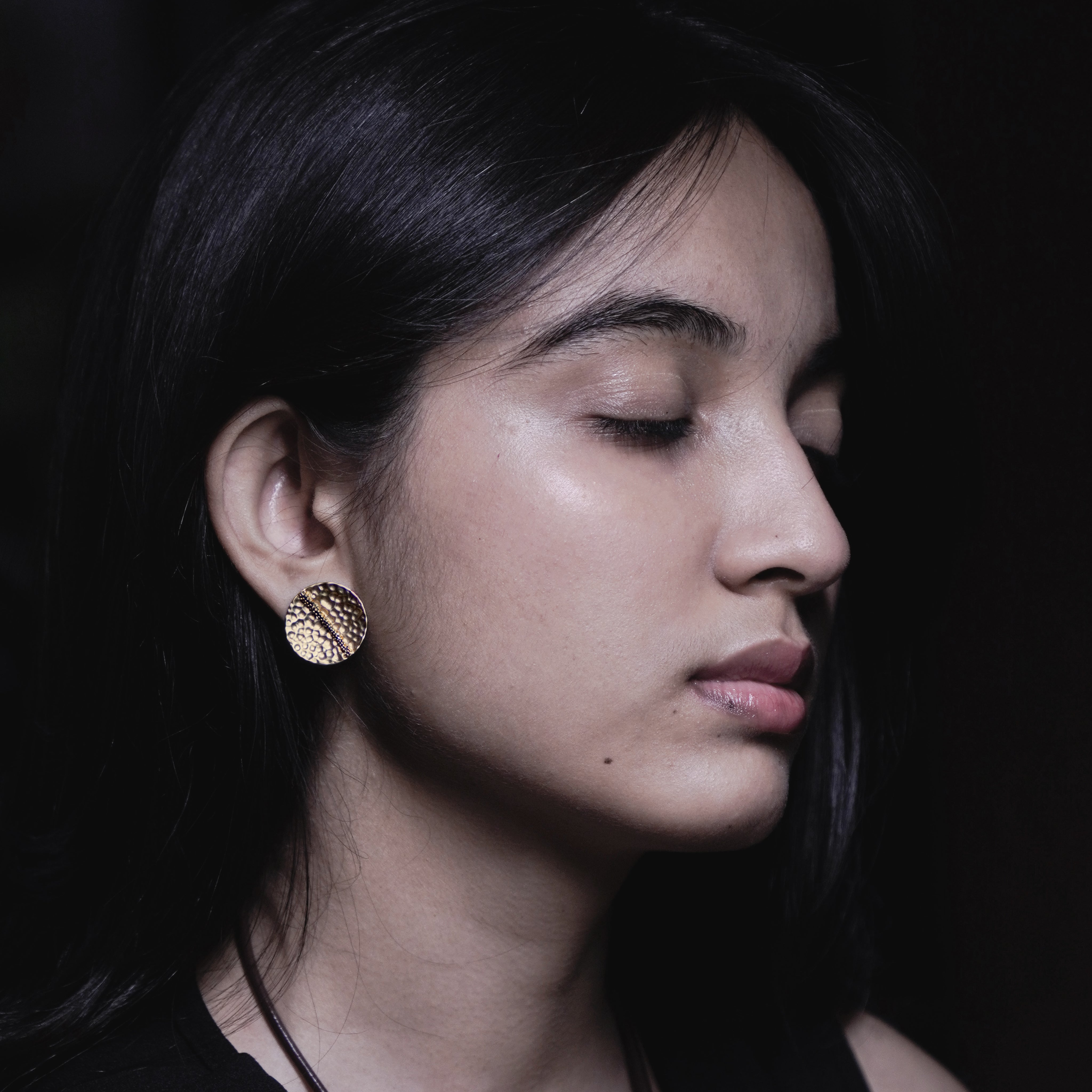 Gold Colour Stud Earrings