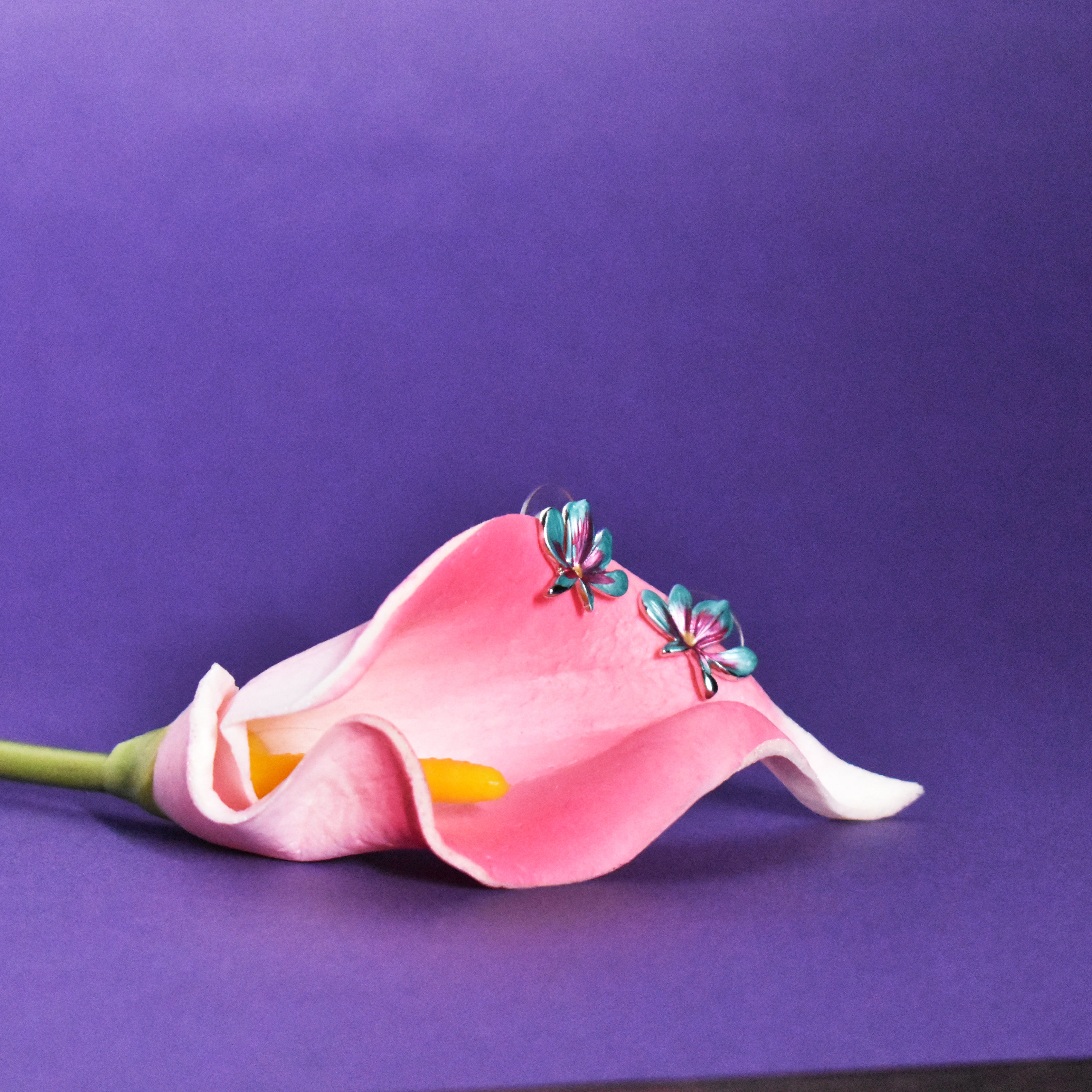 Silver Petal Earings