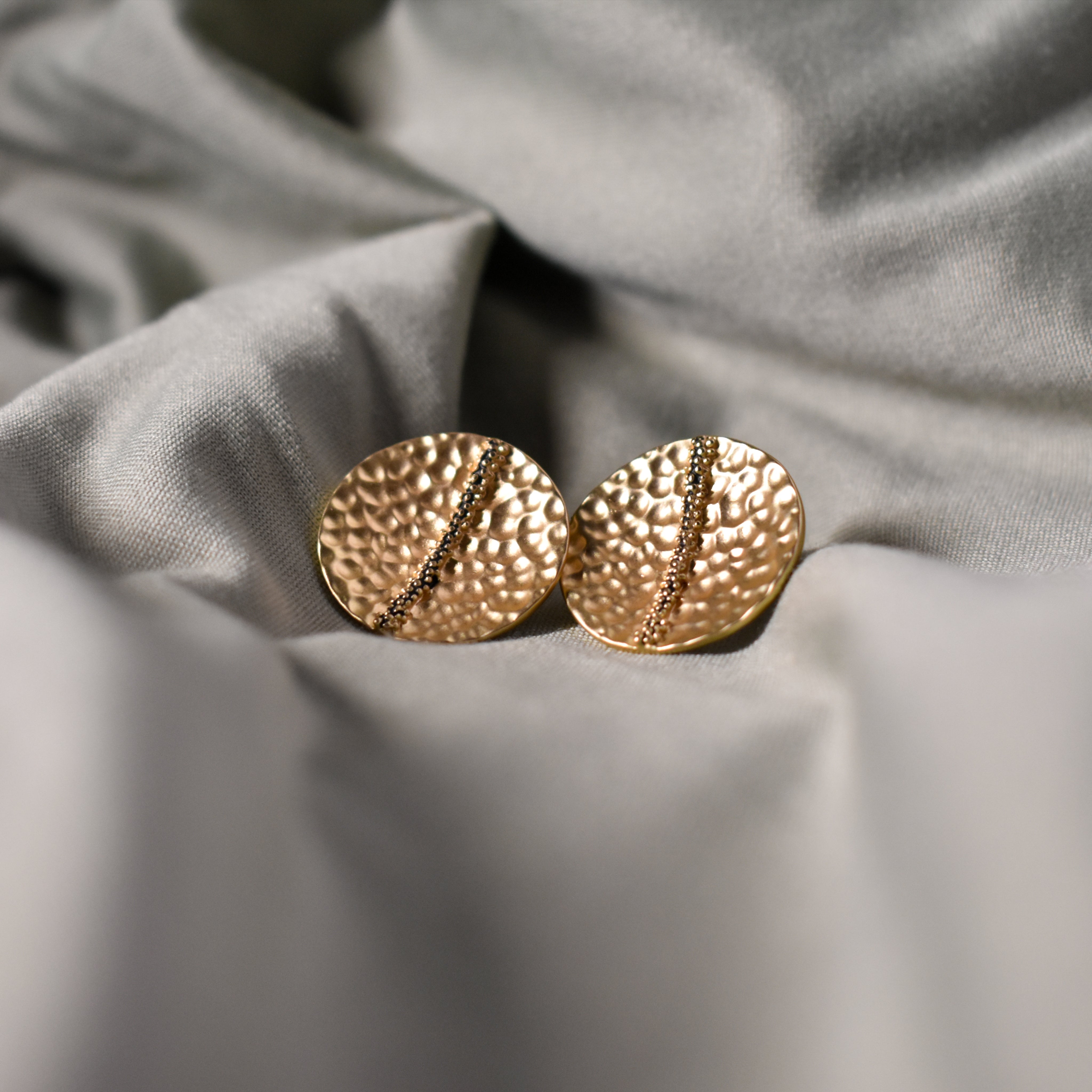 Gold Colour Stud Earrings