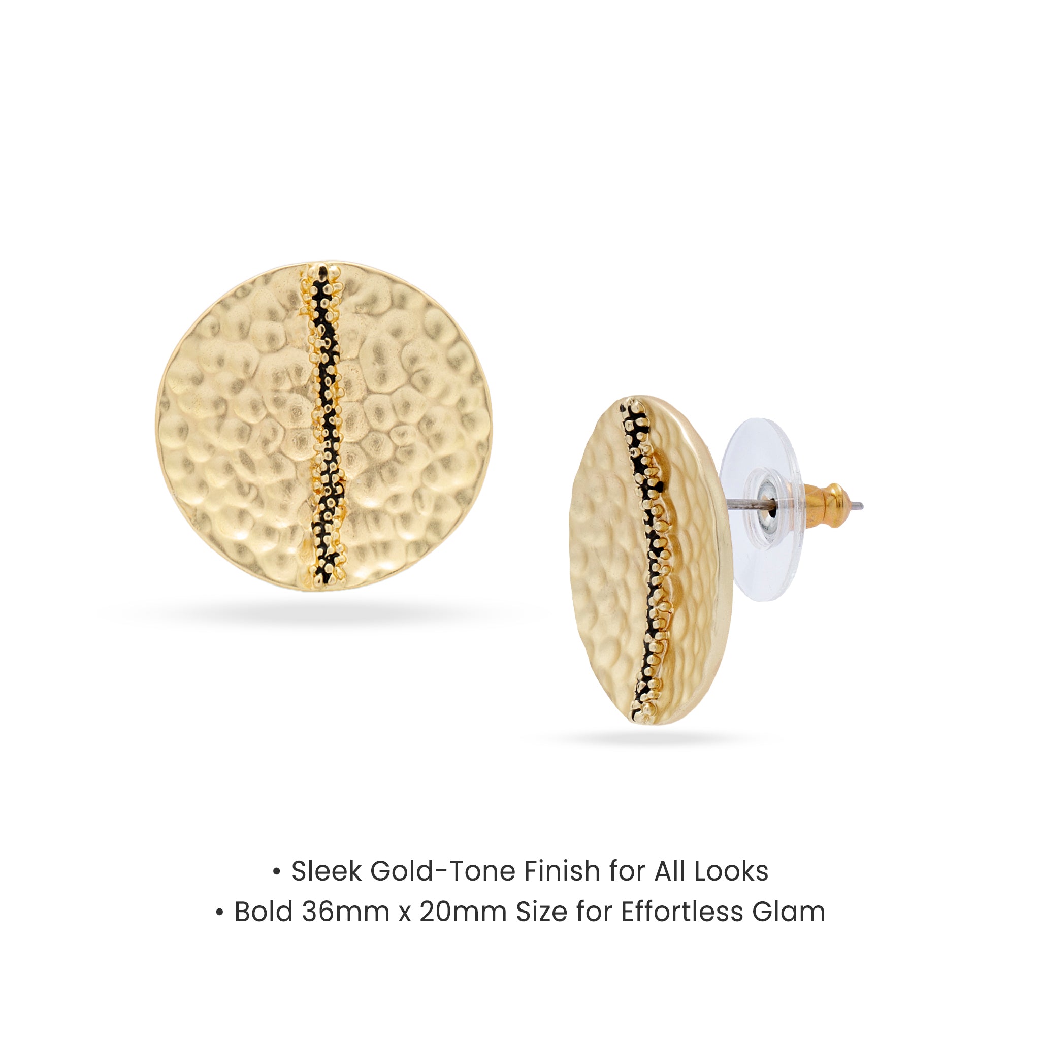 Gold Colour Stud Earrings