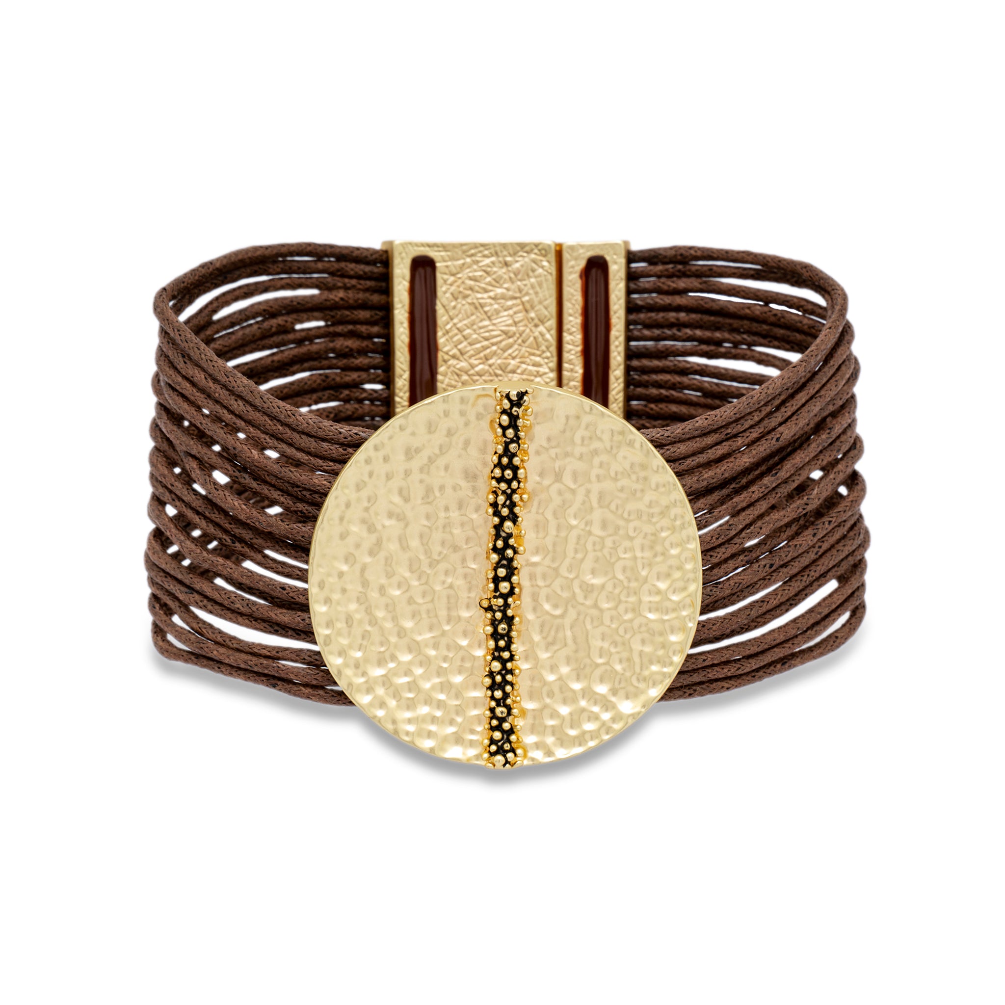 Gold Coin Cord Bracelet